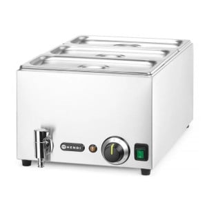 Bain-Marie s výpustným kohútikom - 3 GN 1/3 - HENDI