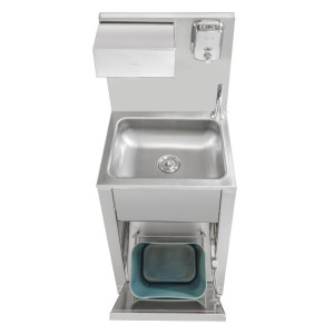 Umývadlo na nohy s košom, dávkovačom mydla a papiera - Dynasteel