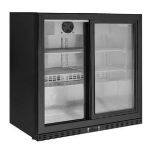 Chladnička s kompaktným zadným barom so 2 sklenenými dverami pre reštauráciu, bar, piváreň.