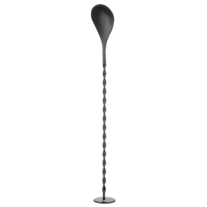 Koktailová lyžica s tĺčikom v čiernej farbe - 280 mm