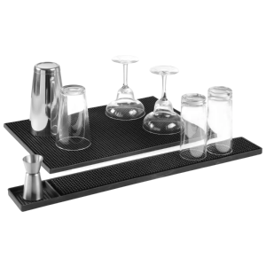 Čierna gumová barová podložka - 300x150 mm