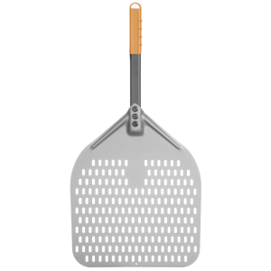 Perforovaná štvorcová pizza lopatka s krátkou rukoväťou - 350x710 mm