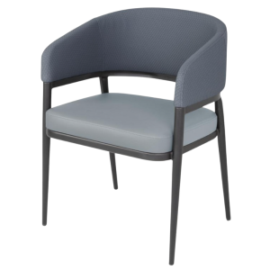 Modré PVC kreslá Meridian - Sada 2 ks