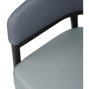 Modré PVC kreslá Meridian - Sada 2 ks