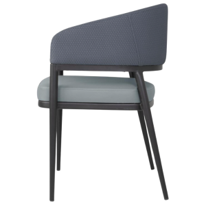 Modré PVC kreslá Meridian - Sada 2 ks