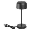 Stolová lampa s okrúhlym tienidlom Lucca čierna - 200 mm