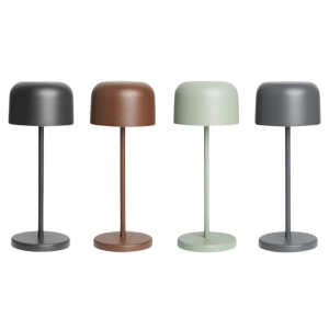Stolová lampa s okrúhlym tienidlom Lucca čierna - 200 mm
