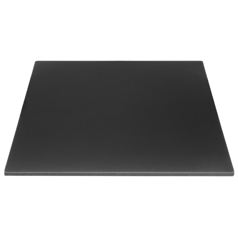Čierny matný štvorcový stolový plát - 700 mm