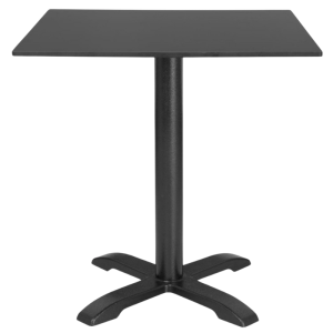 Čierny matný štvorcový stolový plát - 700 mm