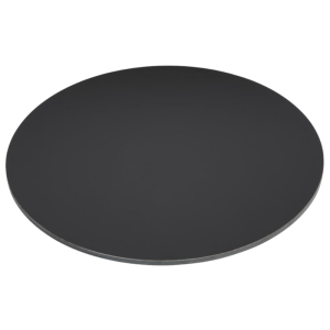Matná čierna okrúhla doska stola - 600 mm