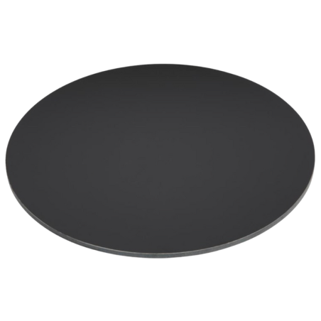 Matná čierna okrúhla doska stola - 600 mm