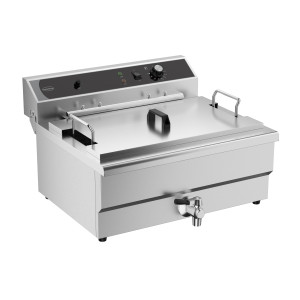 Profesionálna fritéza s vypúšťacím ventilom - 25 L - CombiSteel