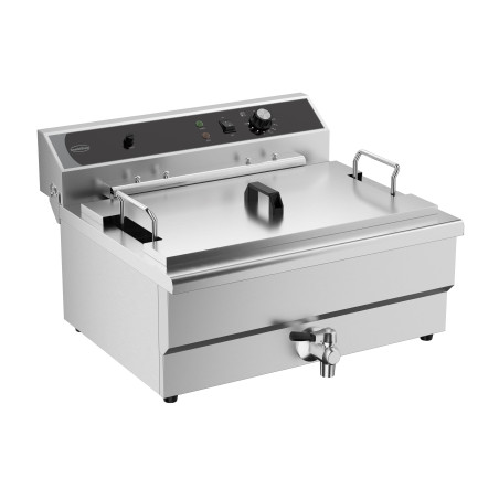 Profesionálna fritéza s vypúšťacím ventilom - 25 L - CombiSteel