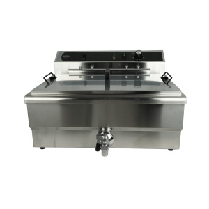 Profesionálna fritéza s vypúšťacím ventilom - 25 L - CombiSteel