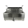 Profesionálna fritéza s vypúšťacím ventilom - 25 L - CombiSteel
