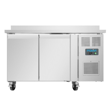 Positive Refrigerated Table 2 Doors Series U with Backsplash - 282L - Polar