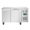Positive Refrigerated Table 2 Doors Series U with Backsplash - 282L - Polar