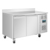 Positive Refrigerated Table 2 Doors Series U with Backsplash - 282L - Polar