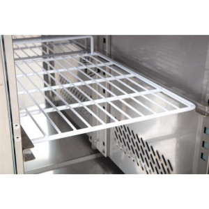 Positive Refrigerated Table 2 Doors Series U with Backsplash - 282L - Polar