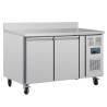 Positive Refrigerated Table 2 Doors Series U with Backsplash - 282L - Polar