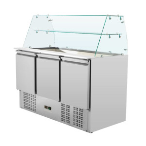 Saladette Réfrigérée 3 Portes - 368 L - Dynasteel