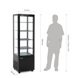 Black Refrigerated Display Case Series C 235 L - Polar