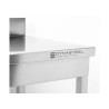 Stôl Inox Dynasteel: Hĺbka 700 mm, Dĺžka 800 mm