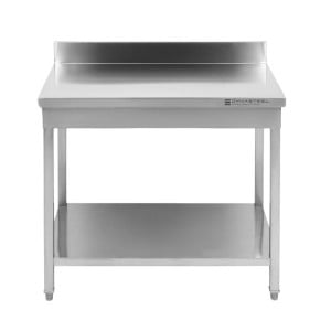Stôl Inox 800x700 mm Zástenka a Spodná Polica