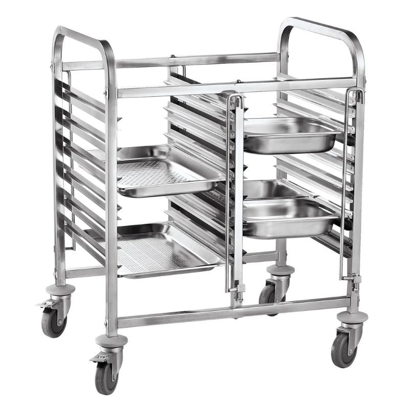Chariot Porte-Plateaux Double - 12 x GN 1/1 - HENDI