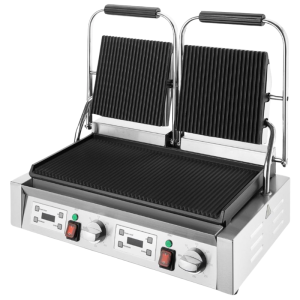 Double Contact Grill Grooved Plates - Buffalo