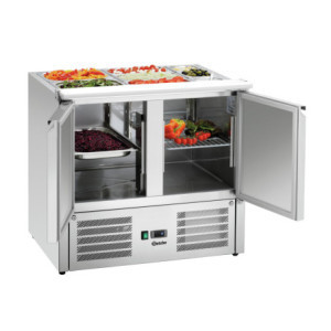 Saladette chladená s 2 dverami - 2 x GN 1/1 a 3 x GN 1/6