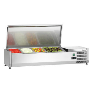 Saladette Chladiaca na Položenie Inox - 3 x GN 1/3 + 1 x GN 1/2