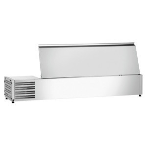 Saladette Chladiaca na Položenie Inox - 5 x GN 1/3 + 1 x GN 1/2