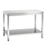 Stainless Steel Work Table with Lower Shelf - D 700 mm - L 1400 mm - Bartscher