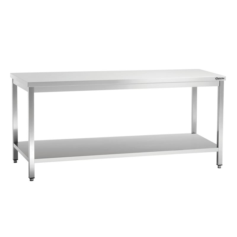 Stainless Steel Work Table with Lower Shelf - D 600 mm - L 1800 mm - Bartscher