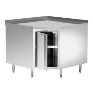Rohový nábytok z nehrdzavejúcej ocele - Š 1000 x H 1000 mm - Bartscher