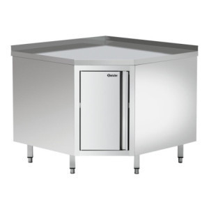 Rohový nábytok z nehrdzavejúcej ocele - Š 1000 x H 1000 mm - Bartscher