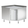 Rohový nábytok z nehrdzavejúcej ocele - Š 1000 x H 1000 mm - Bartscher