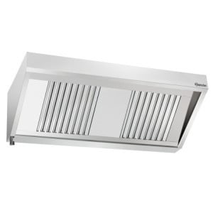 Nástenný digestor s motorom a osvetlením - Š 1500 x H 700 mm - Bartscher