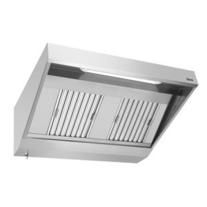 Nástenný digestor s motorom a osvetlením - Š 1400 x H 900 mm - Bartscher