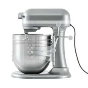 KitchenAid Silver Mixer - 6.6 L - Bartscher