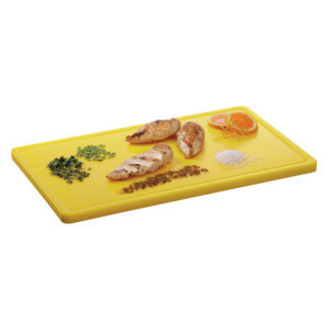Doska na krájanie 530 x 325 mm - Žltá - 20 mm hrúbka - Bartscher