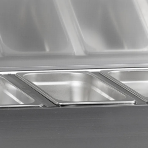 Saladette na položenie krytu Inox - Statická - 4 GN 1/3 - TEFCOLD