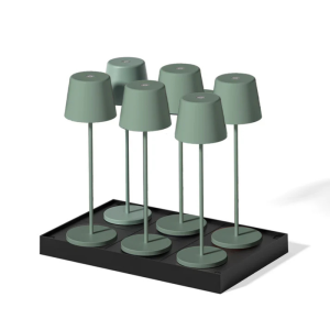 Dotyková LED stolná lampa Kelly Olive s nabíjacou podložkou - Sada 6 - Lumisky