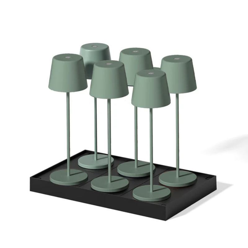 Dotyková LED stolná lampa Kelly Olive s nabíjacou podložkou - Sada 6 - Lumisky Dotyková LED stolná lampa Kelly Olive s nabíjacou podložkou - Sada 6 - Lumisky