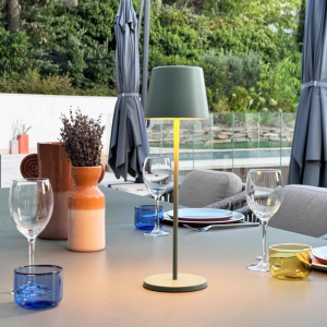 Dotyková LED stolná lampa Kelly Olive s nabíjacou podložkou - Sada 6 - Lumisky