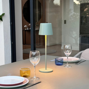 Dotyková LED stolná lampa Kelly Olive s nabíjacou podložkou - Sada 6 - Lumisky