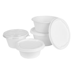 Recyklovateľné PET viečka Fiesta pre misky 400/500 ml - Sada 50 - Gastronoble