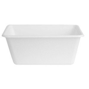 Barquettes Alimentaires en Bagasse Compostable 1000ml - Lot de 100 - Fiesta Green