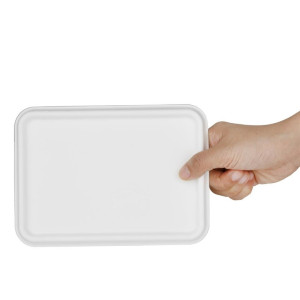 Couvercles en Bagasse Compostable pour Barquettes - Lot de 100 - Fiesta Green